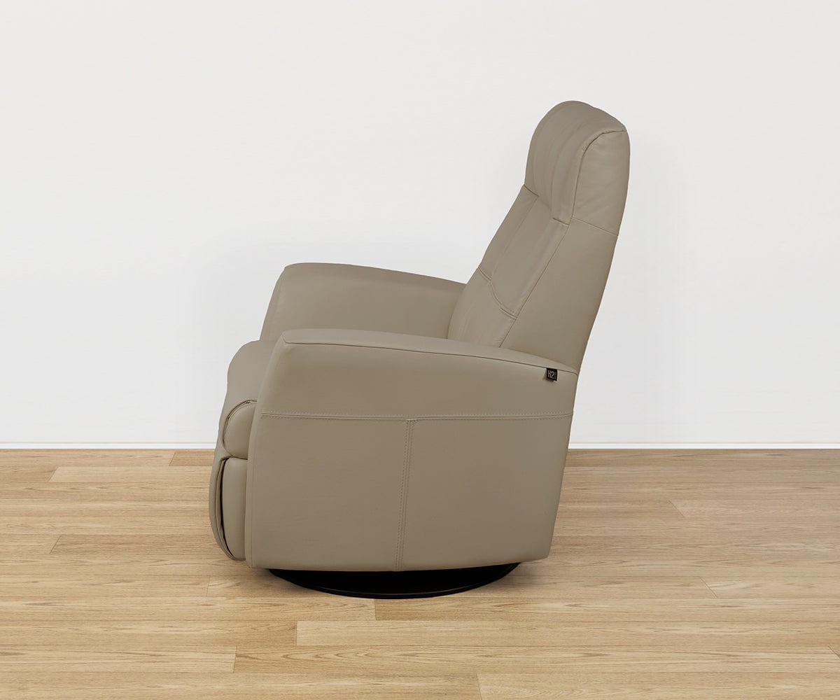 Lathan Manual Leather Recliner