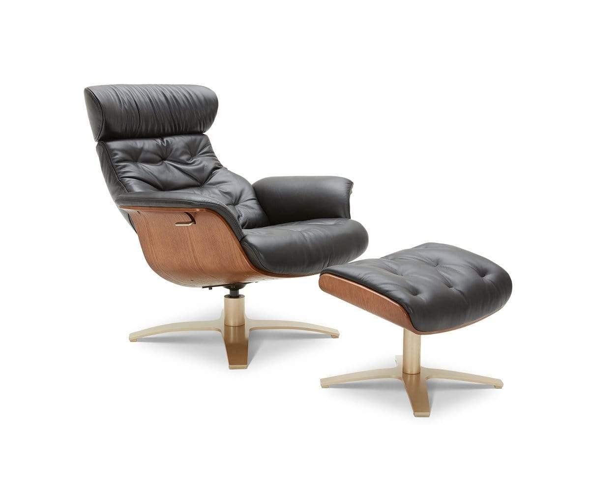 Anselmo Leather Recliner & Ottoman