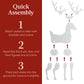 3-Piece Reindeer Family Silhouette Yard Decoration w/ Buck, Doe, Fawn - 56in