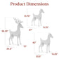 3-Piece Reindeer Family Silhouette Yard Decoration w/ Buck, Doe, Fawn - 56in