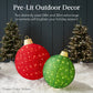 2pc Lighted Pop-Up Christmas Ornaments Decoration w/ 180 LED Lights, Stand