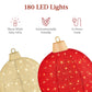 2pc Lighted Pop-Up Christmas Ornaments Decoration w/ 180 LED Lights, Stand