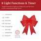 Pre-Lit Large Christmas Bow Decoration, Holiday Decor w/ 8 Functions