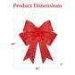 Pre-Lit Large Christmas Bow Decoration, Holiday Decor w/ 8 Functions