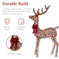 6.5ft 3-Piece Lighted Christmas Deer Set Outdoor Decor with LED Lights